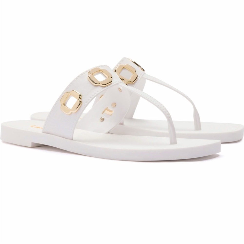Larroude Milan Jelly Grommet Thong Sandal